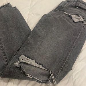 AE ripped mom jeans- 2 long